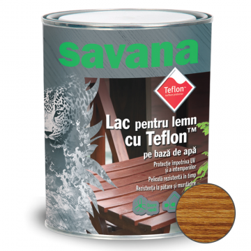 Lac acrilic pentru lemn Savana, stejar, pe baza de apa, interior / exterior, 0.75 L