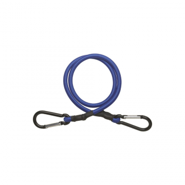 Cablu elastic cu carabina Thirard, albastru, grosime 8 mm, 80 cm