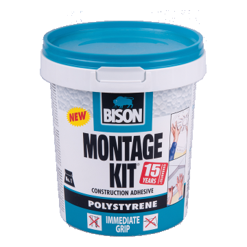 Adeziv de constructii pentru fixarea obiectelor din polistiren, Bison Montage Kit, 1 kg