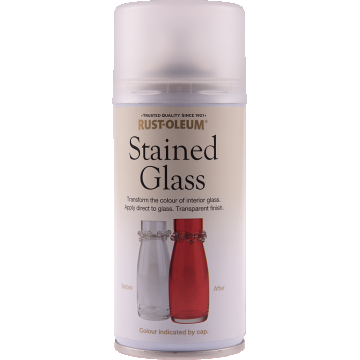 Vopsea spray acrilica pentru sticla sablata Rust-Oleum, rosu, mat, interior, 150 ml