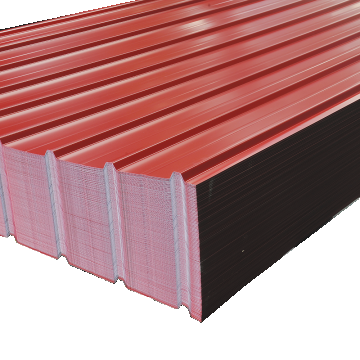 Tabla cutata zincata, rosu RAL 3011, H 10, 0.25 x 910 x 2000 mm