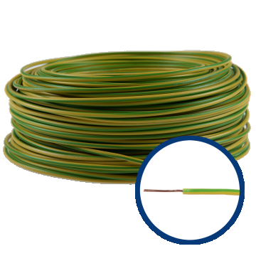 Conductor FY (H07V-U) 1.5 mm, galben-verde