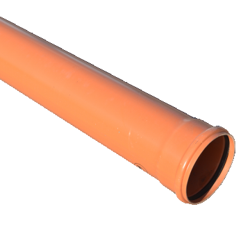 Teava PVC SN2 Valplast, canalizare exterioara, cu mufa si garnitura, 2kN/mp, diametru 200 mm, 6 m