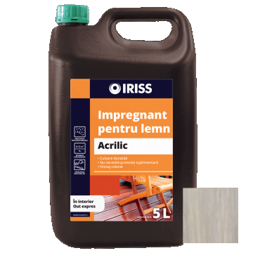 Impregnant pentru lemn, Iriss, interior/exterior, nuc, 5 l