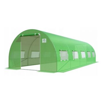 Solar de gradina 8 x 3 x 2 m, folie verde