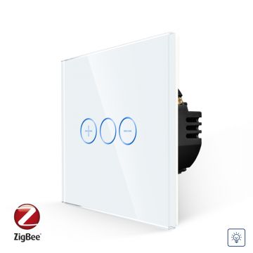 Intrerupator Simplu cu Variator cu Touch din Sticla LUXION, protocol Zigbee