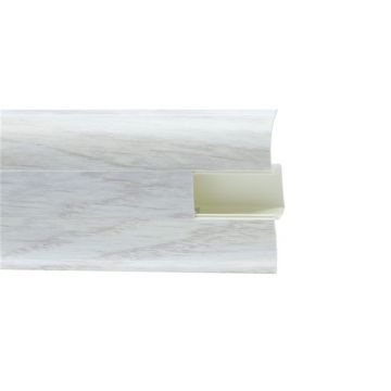 Plinta parchet PVC, stejar Alanso, canal cablu, 2500 x 22 x 55 mm