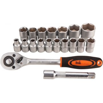 Set Chei Tubulare 8-32 mm Cu Antrenor clichet 1/2, 19 buc Etp Evotools 676280