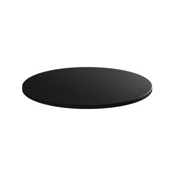 Blat masa furnir Gamet, negru uni, diametru 600 mm, grosime 18 mm