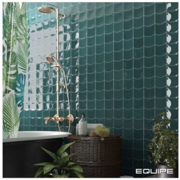 Faianta Equipe Wave, 12x12 cm - Culoare wave teal grassy