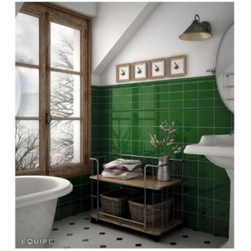 Faianta Equipe Evolution 15 x 15 cm - Culoare victorian green evolution