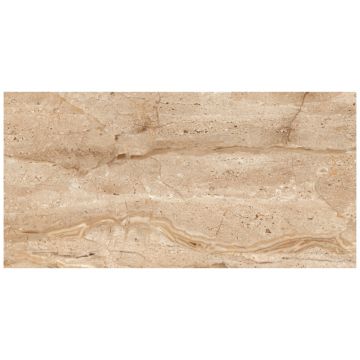 Faianta baie/bucatarie Angelo Beige DK, rectificata, bej, lucioasa, aspect marmura, 30 x 60 cm