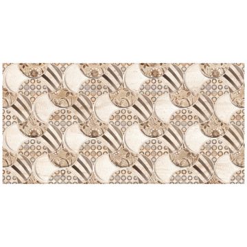 Faianta decorativa baie/bucatarie Angelo Beige HL, rectificata, multicolora, lucioasa, aspect cu model, 30 x 60 cm