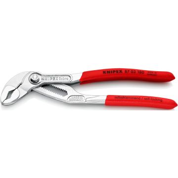 Cobra pipe / water pump pliers 87 03 180 (red, length 180mm, for pipes up to 1.1/2)
