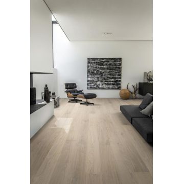 Parchet Kahrs Lux Horizon stejar lacuit ultra mat periat micro bizotat misty alb 1-strip 2420x187x15 mm 151N8AEKC4KW240