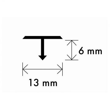 Profil aluminiu A54 argintiu 2.5 ml cod A54