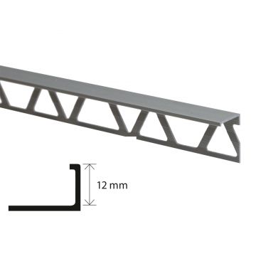 Profil terminatie aluminiu drept argintiu 2 ml S52