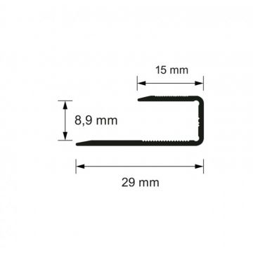 Profil terminatie parchet 2.7 ml auriu cod S63