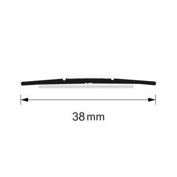 Profil trecere 38mm plat negru 0.9 ml cod S04