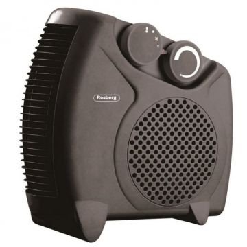 Aeroterma Rosberg R51970A cu ventilator, 2000W, 2 Trepte putere, Neagra