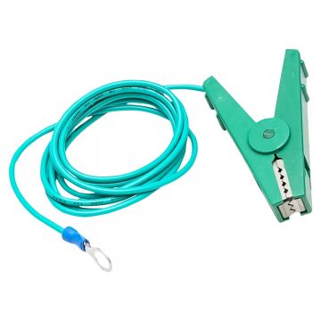 Cablu de racordare cu clema crocodil verde pentru gard electric, Cod: DISCZ48