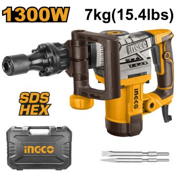 Ciocan Demolator SDS HEX 1300W, 20J, 3800bmp, Ingco PDB130018