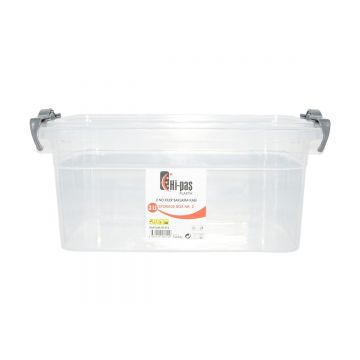 Cutie depozitare 3L cu capac din plastic transparenta 170x255x110mm, Cod: DISLP03, Breckner Germany