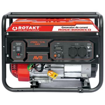 Generator electric, Rotakt ROGE3000ECO, 3KW, AVR, Benzina 7CP, Iesire 230V / 12V