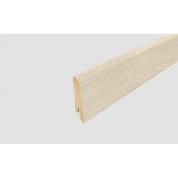 Plinta Mdf, 240 x 1.4 x 8 cm, L615, pentru Parchet laminat Egger Pro, Stejar Victoria alb, EL1008, Egger