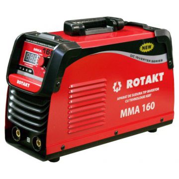 Aparat de tip invertor pentru sudura MMA, ROTAKT MMA 160 cu valiza