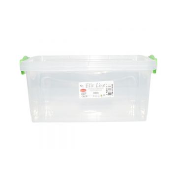 Cutie depozitare 5L cu capac din plastic, transparenta 305x210x135mm, Cod: DISLK07, Brand: BRECKNER GERMANY