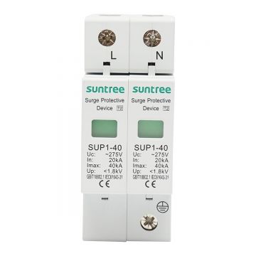 Descarcator la supratensiune cu semnalizare pentru sisteme fotovoltaice ACSPD 230VDC 2040KA, 2P, Cod: BK77750,Brand: SUNTREE