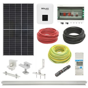 Kit complet fotovoltaic ON-GRID cu invertor 5.3KW SOLAX si panouri solare 12x440W RISEN, monofazic, montare si dosar prosumator inclus, Cod: KIT.PRO5.3KW, Brand: Solax