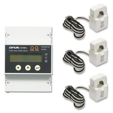 Kit releu putere DFUN DFPM93 smart meter, trifazic 3x220-380V, 6400imp/Kwh cu siguranta digitala, transformator Split Core 600V, 300A/5A, 50-60Hz, Cod: DISHN75, Brand: BRECKNER GERMANY