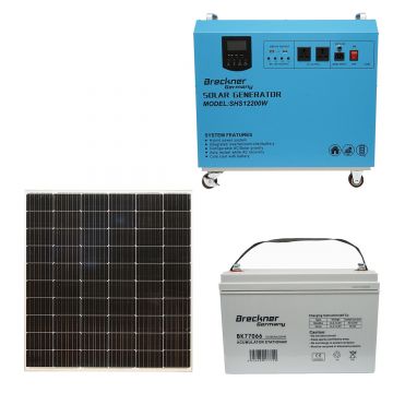 Kit sistem solar fotovoltaic mobil 600W, 12V/85Ah cu invertor PMW 800W, Cod: BK88702, Brand: BRECKNER GERMANY