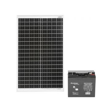 Panou solar 30W 560x350x135mm cu baterie 12V/17Ah, regulator 12-24V/10Ah si 2x port USB,Cod: BK87513, Brand: BRECKNER GERMANY