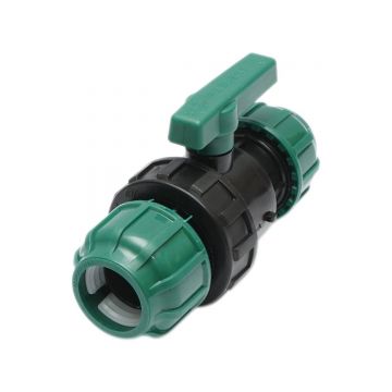 Robinet mufa cu bila compresiune D40x40mm, PN10, pentru sisteme de irigatii, Cod: DISLU87, Brand: Poelsan