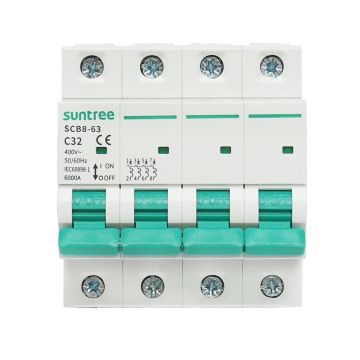 Siguranta automata tip intreruptor 4P-32A-400VAC, 6KA, Cod: DISMB41, Brand: SUNTREE