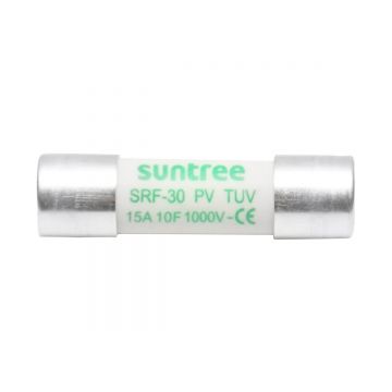 Siguranta fuzibila 10x32mm cilindrica pentru sisteme solare gPV, 15A, 1000V, Cod: BK77755, Brand: SUNTREE