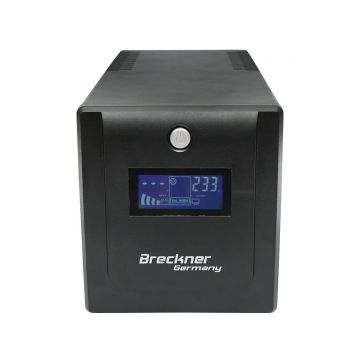 UPS 1000VA/600W cu baterii 2x7.5Ah si 4 prize shuko, LCD, USB, Cod: BK69766, Brand: BRECKNER GERMANY