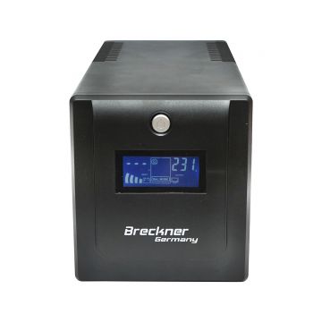 UPS 1000VA/600W cu baterii 2x7Ah si 4 prize shuko, LCD, USB, AVR, Cod: BK69765, Brand: BRECKNER GERMANY