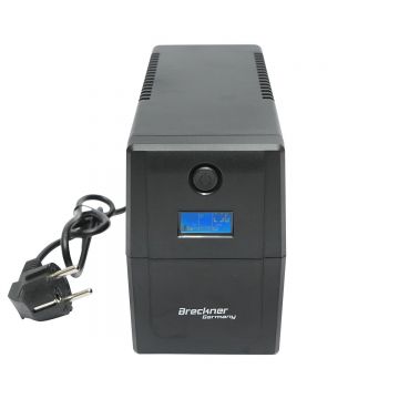 UPS 600VA/360W cu baterie 7Ah si 2 prize shuko, LCD, USB, AVR, Cod: BK69763, Brand: BRECKNER GERMANY