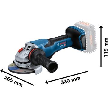 Bosch cordless angle grinder BITURBO GWS 18V-15 P Professional solo, 125mm (blue/black, without battery and charger)