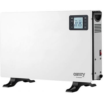 Convector Electric de Podea CR 7739 Display LCD 3 Trepte Putere 750W-1250W-2000W Telecomanda Alb