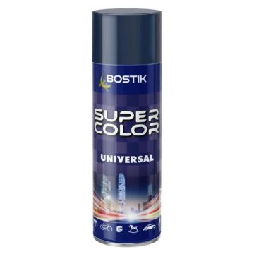 Vopsea spray universala decorativa Bostik Super Color, interior/exterior, gri antracit RAL7016, 400 ml