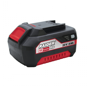 Acumulator pentru masina de gaurit Li-Ion, 20 V, 4 Ah, compatibil Raider RDP-R20