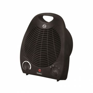 Aeroterma portabila cu ventilator Rosberg, 2000W, 3 trepte putere, aer cald rece, Protectie la supra-incalzire, Neagra