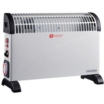 Convector Cu Temporizator Si Ventilator 3 Trepte Putere 750W-1250W-2000W Gri