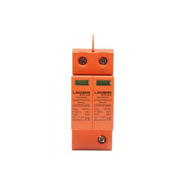 Descarcator la supratensiune cu semnalizare pentru sisteme fotovoltaice LD-SPD-2P-40kA-500VDC Leader,Cod: DISHW23 , Brand: Leader