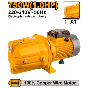 Pompa Apa de suprafata cu Jet 750W, 51m, 55 l/min Ingco JP07508